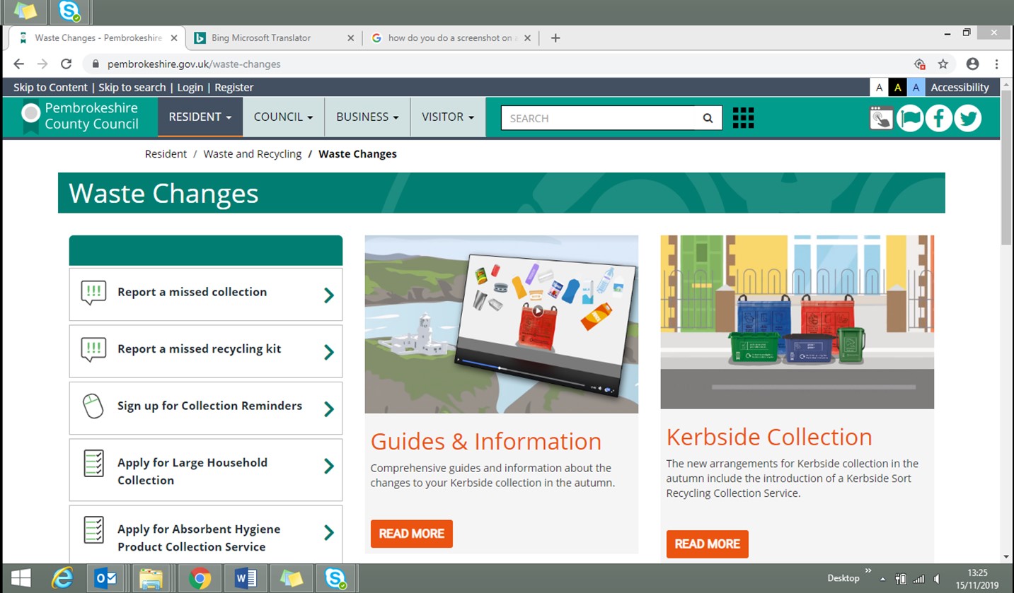 Online Services for Waste and Recycling Pembrokeshire County Council