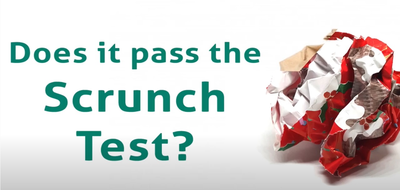 Take the Christmas wrapping paper scrunch test Pembrokeshire County