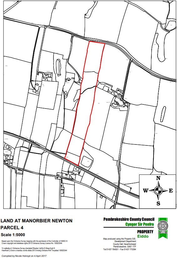 Manorbier Land, Parcel Four, Tenby Pembrokeshire County Council