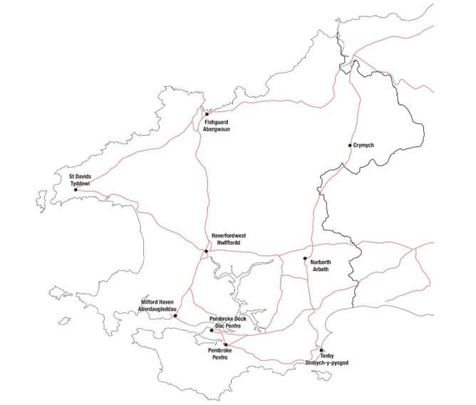 map of pembrokeshire